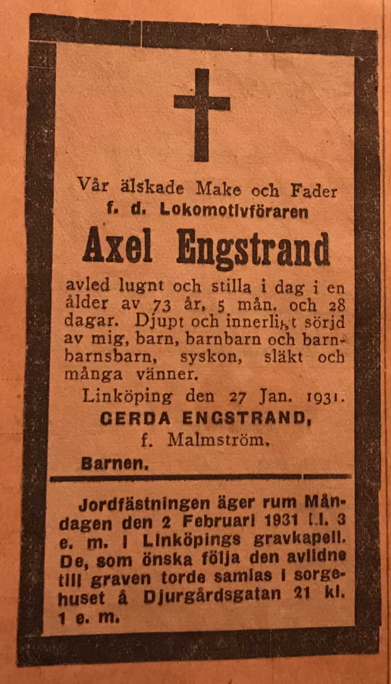 Lokförare Axel Engstrand!