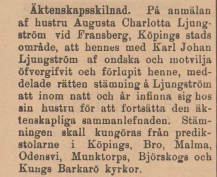 Anna (Charlotta) Ljungström - Diagnos schizofreni